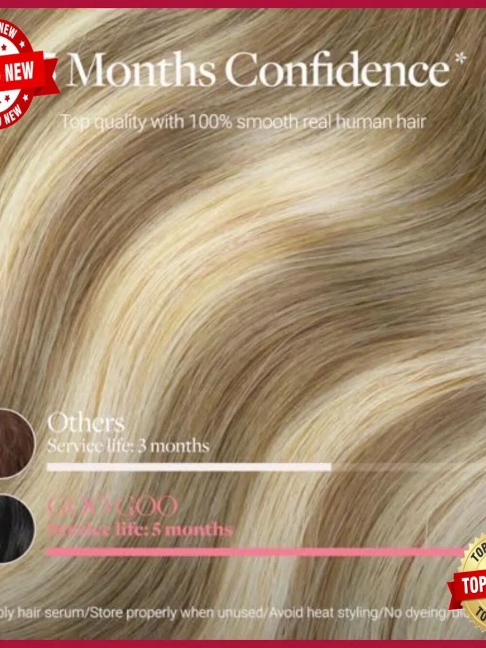 20in Human Hair Tape Extensions, 8cm Wide Weft, Heat-Safe 250°F